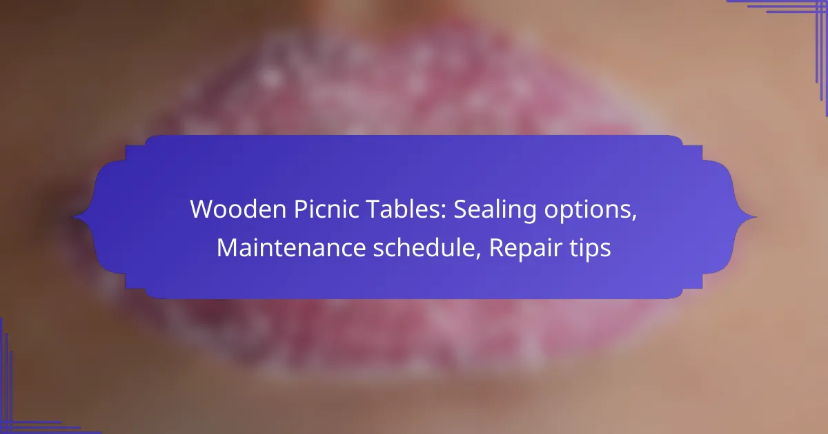 Wooden Picnic Tables: Sealing options, Maintenance schedule, Repair tips