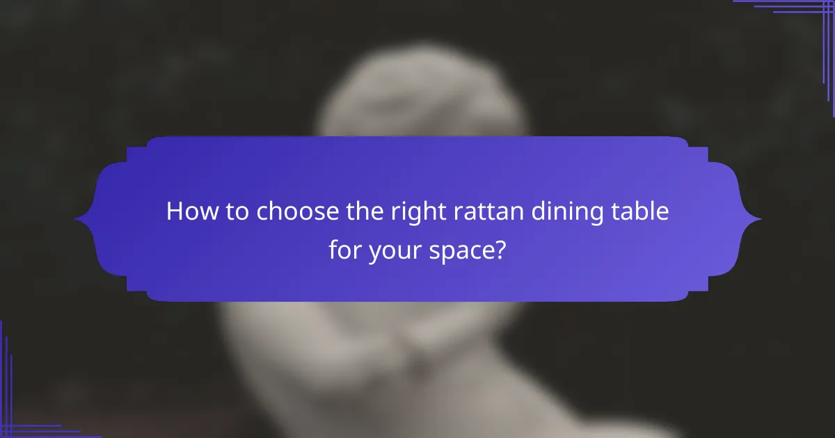 How to choose the right rattan dining table for your space?